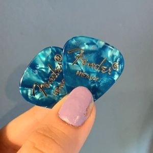 New Unique Colorful Handmade Guitar Pick Silver/Gold Drop Hook Earrings